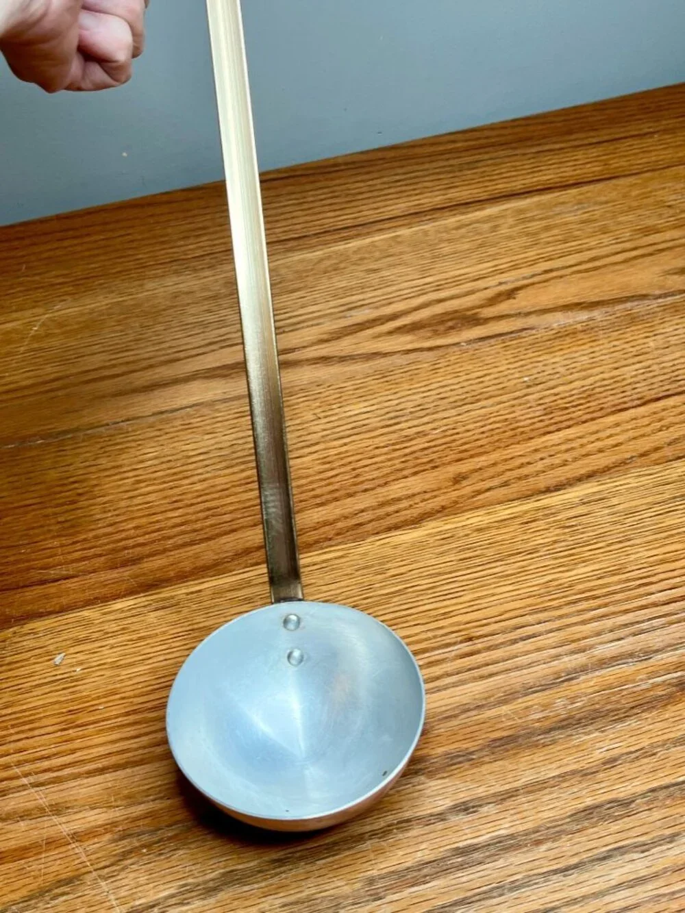 Vintage Copper & Brass Kitchen Utensils - Set Of 4 - Skimmer ,Spatula ,Small Lad